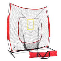 7ft Baseball Net Pitching Kit with Stand SoftballýÿTraining Aid Sports