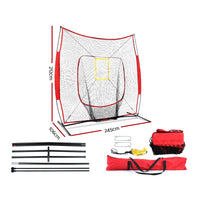 7ft Baseball Net Pitching Kit with Stand SoftballýÿTraining Aid Sports