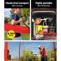 7ft Baseball Net Pitching Kit with Stand SoftballýÿTraining Aid Sports