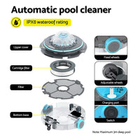 Aquabuddy Robotic Pool Cleaner Automatic Vacuum Swimming Robot Filter Cordless