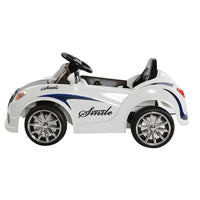 Rigo Ride On Car Toy Kids Electric Car 12V Battery White
