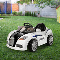 Rigo Ride On Car Toy Kids Electric Car 12V Battery White