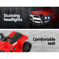 Kids Ride On ATV Quad Motorbike Car 4 Wheeler Electric Toys Battery Red