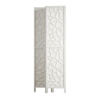 Clover Room Divider Screen Privacy Wood Dividers Stand 3 Panel White