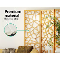 Clover Room Divider Screen Privacy Wood Dividers Stand 4 Panel Natural