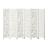 Clover Room Divider Screen Privacy Wood Dividers Stand 6 Panel White