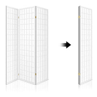Room Divider Screen Wood Timber Dividers Fold Stand Wide White 3 Panel