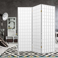 Room Divider Screen Wood Timber Dividers Fold Stand Wide White 3 Panel