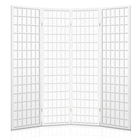 Room Divider Screen Wood Timber Dividers Fold Stand Wide White 4 Panel