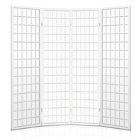Room Divider Screen Wood Timber Dividers Fold Stand Wide White 4 Panel