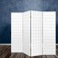 Room Divider Screen Wood Timber Dividers Fold Stand Wide White 4 Panel