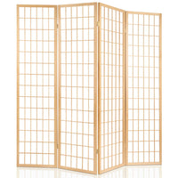 Room Divider Screen Wood Timber Dividers Fold Stand Wide Beige 6 Panel