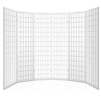 Room Divider Screen Wood Timber Dividers Fold Stand Wide White 6 Panel