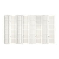 Artiss Room Divider Screen Privacy Wood Dividers Stand 8 Panel Nova White