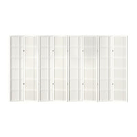 Room Divider Screen Privacy Wood Dividers Stand 8 Panel Nova White