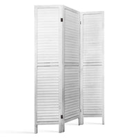 3 Panel Room Divider Screen 120x170cm Privacy Wood Foldable Stand White