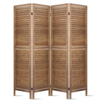 4 Panel Room Divider 160x170cm Screen Privacy Wood Foldable Stand Oak
