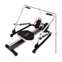Rowing Machine Rower Hydraulic Resistance Fitness Gym Home Cardio
