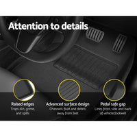 Car Rubber Floor Mats Compatible for Tesla Model 3 Front Rear