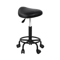 Artiss Salon Stool Saddle Swivel Chair
