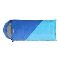 Weisshorn Sleeping Bag Kids Single 136cm Thermal Camping Hiking Blue