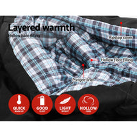 Weisshorn Sleeping Bag Double Pillow Thermal Camping Hiking Tent Grey -10ýÿC