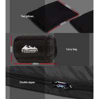 Weisshorn Sleeping Bag Double Pillow Thermal Camping Hiking Tent Grey -10ýÿC