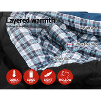 Weisshorn Sleeping Bag Double Pillow Thermal Camping Hiking Tent Blue -10ýÿC