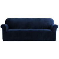 Sofa Cover Couch Covers 4 Seater Velvet Sapphire
