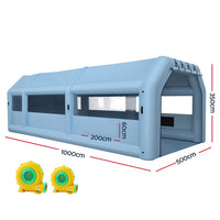 Inflatable Spray Booth 10X5M Car Paint Tent Filter System 2 Blowers