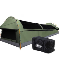 Swags King Single Camping Swag Canvas Tent Deluxe