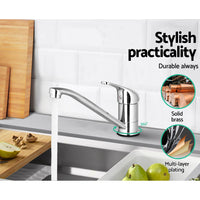 Cefito Kitchen Mixer Tap Mixer Long Spout Sink Faucet Basin Laundry Chrome