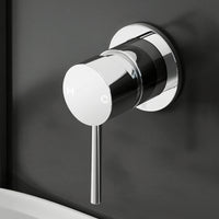 Cefito Basin Mixer Wall Tap Round Brass Faucet Shower Bathtub Chrome