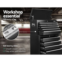 14 Drawers Toolbox Chest Cabinet Mechanic Trolley Garage Tool Storage Box