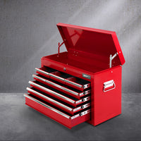 9 Drawer Mechanic Tool Box Cabinet Storage - Red
