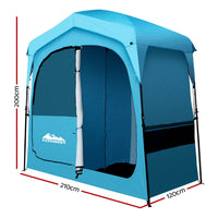 Double Camping Shower Toilet Tent Outdoor Fast Set Up Change Room