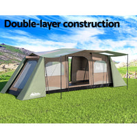 Instant Up Camping Tent 10 Person Outdoor Family Hiking Tents 3 Rooms