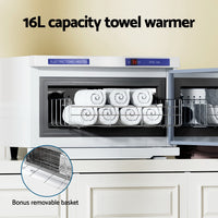 16L Towel Warmer UV Sterilizer Heater Cabinet Beauty SPA Salon White