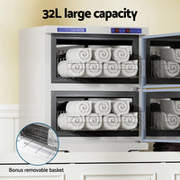 32L Towel Warmer UV Sterilizer Heater Cabinet Beauty SPA Salon White