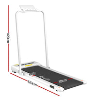 Treadmill Electric Walking Pad Under Desk Home Gym Fitness 380mm White