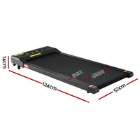 Treadmill Electric Walking Pad Under Desk Home Gym Fitness 400mm Black