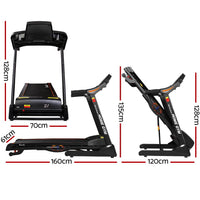 Treadmill Electric Auto Incline Home Gym Fitness Exercise Machine 480mm