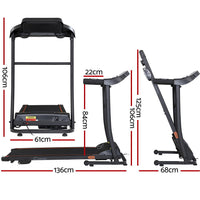 Treadmill Electric Home Gym Fitness Excercise Machine Incline 400mm