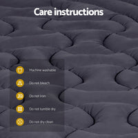 Home Bedding Mattress Topper Pillowtop 3-Zone Mat Pad Single