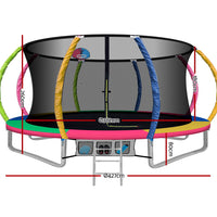 14FT Trampoline for Kids w/ Ladder Enclosure Safety Net Rebounder Colors