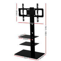 TV Stand Mount Bracket for 32"-70" LED LCD 3 Tiers Storage Floor Shelf