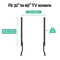 TV Stand Mount Bracket for 32"-65" Universal Pedestal Tabletop Desktop