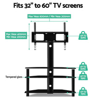 TV Stand Mount Bracket for 32"-60" LED LCD 3 Tiers Storage Floor Shelf