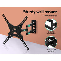 TV Wall Mount Bracket for 24"-50" LED LCD TVs Full Motion Strong Arms