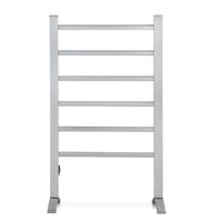 Electric Heated Towel Rail Rack 6 Bars Freestanding Clothes Dry Warmer